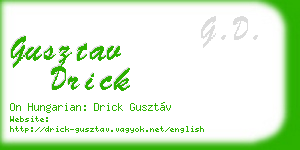 gusztav drick business card